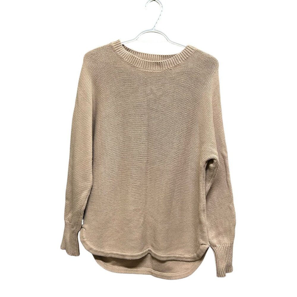 PHILOSOPHY Oversized Cotton Knit Side Split Sweater Size M